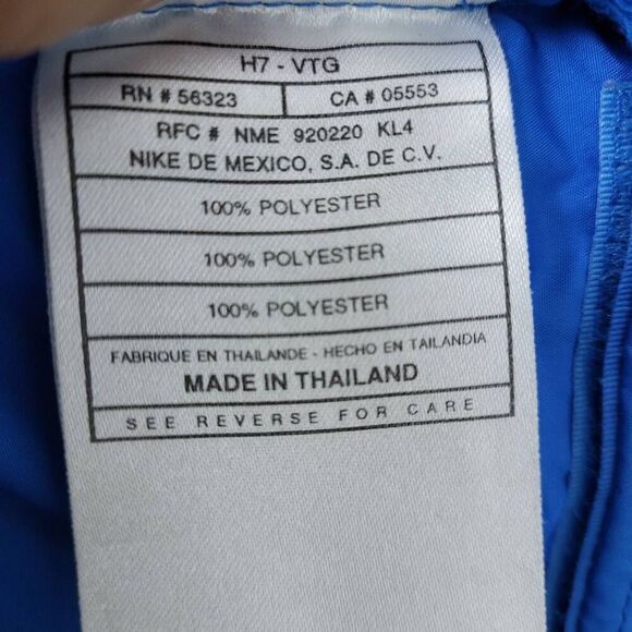 VTG 90s Nike Mens Windbreaker Jacket Size Medium Blue Hooded Full Zip White Tag - Picture 7 of 9